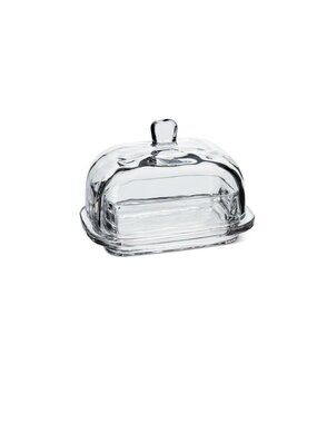 Clear Glass Butter Dish with Lid – Classic Kitchen Tableware